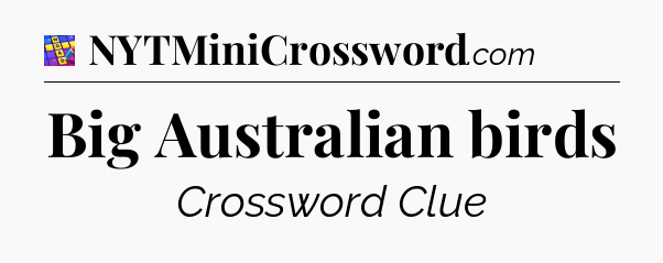 Big Australian birds Codycross