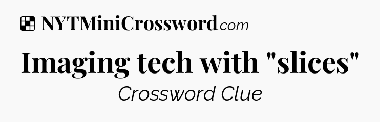 Solution: Imaging tech with 