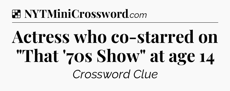 Solution: Actress who co-starred on 