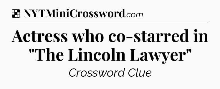 Solution: Actress who co-starred in 