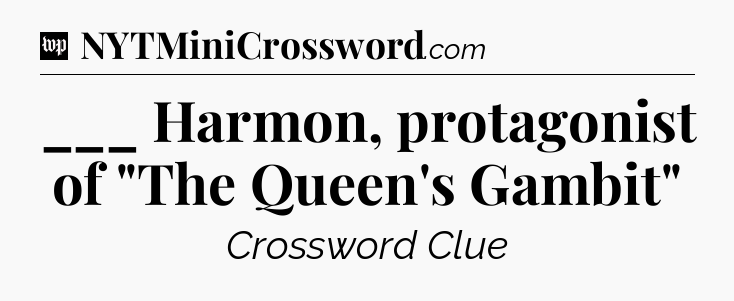 ___ Harmon, protagonist of 