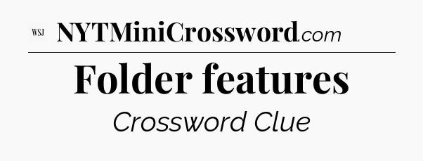 Folder features - WSJ Crossword