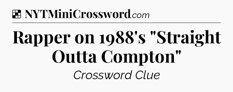 Solution: Rapper on 1988's 