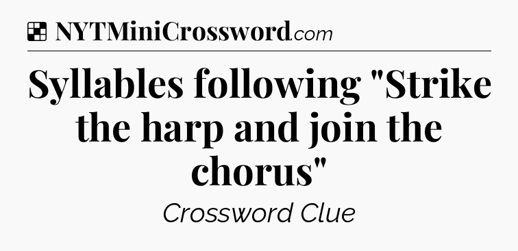 Solution: Syllables following 