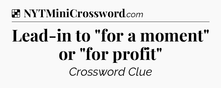Solution: Lead-in to 
