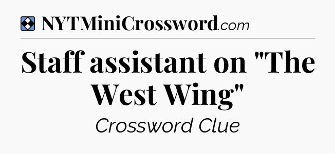 Solution: Staff assistant on 