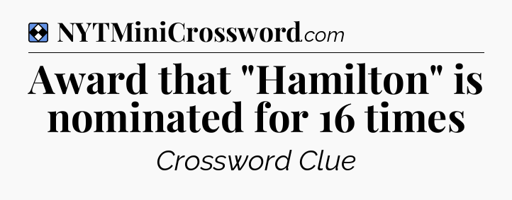 Solution: Award that 