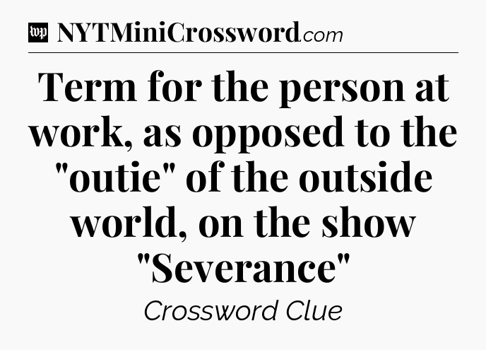 Term for the person at work, as opposed to the 