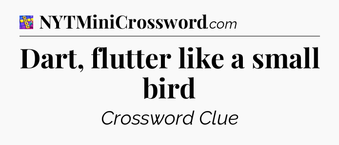 Dart, flutter like a small bird Codycross
