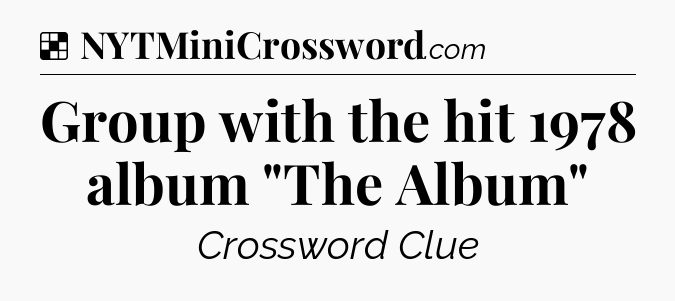 Solution: Group with the hit 1978 album 