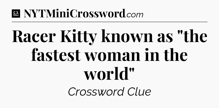 Racer Kitty known as 