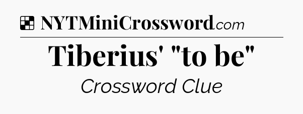 Solution: Tiberius' 
