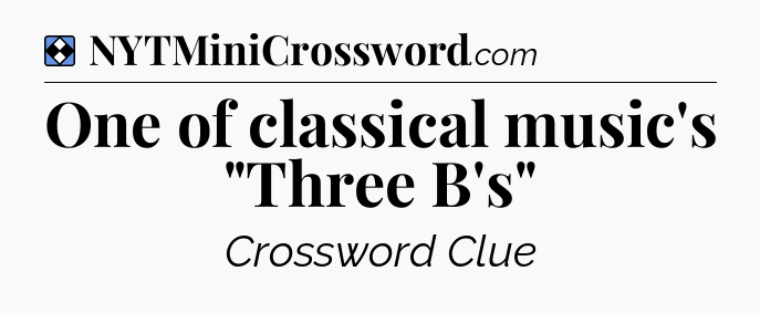 Solution: One of classical music's 