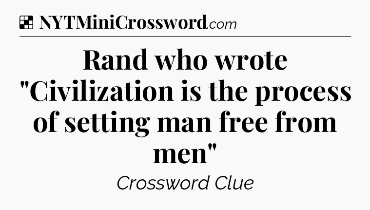 Solution: Rand who wrote 