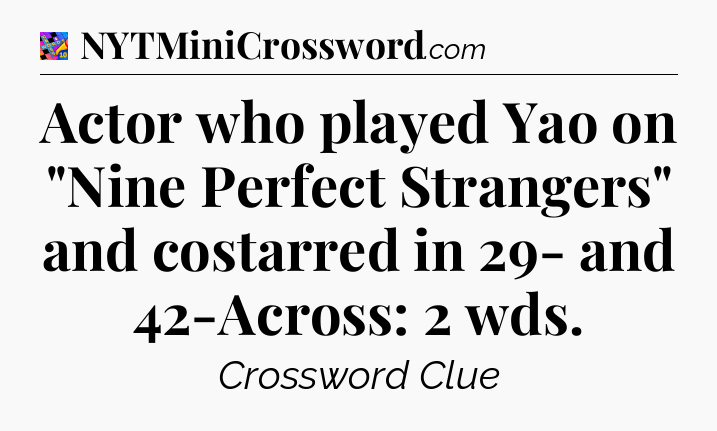 Actor who played Yao on 