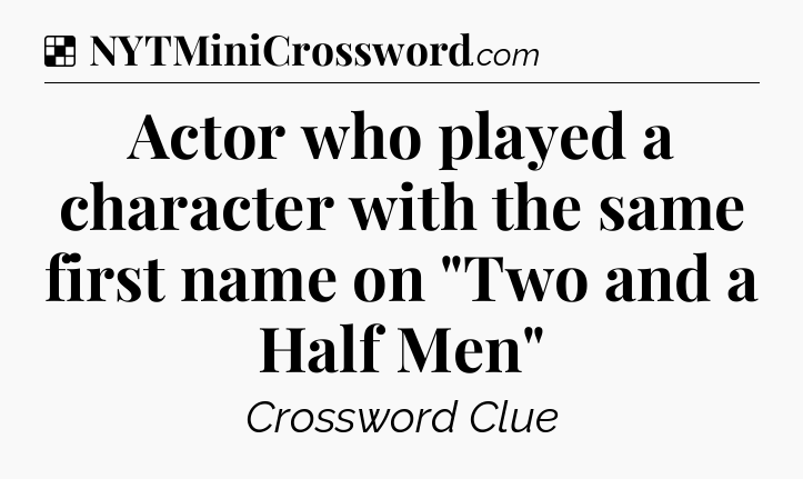 Solution: Actor who played a character with the same first name on 
