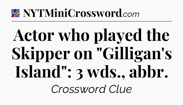 Actor who played the Skipper on 