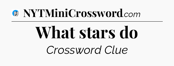 What stars do Crossword Clue
