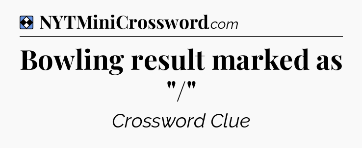 Solution: Bowling result marked as 