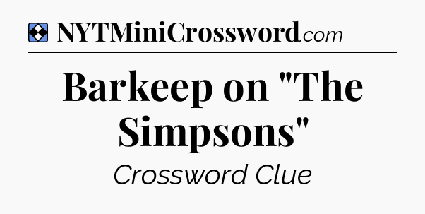 Solution: Barkeep on 