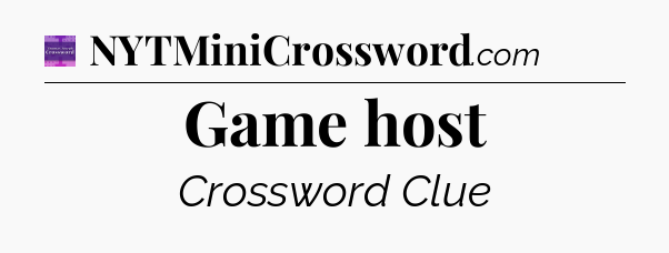 Game host - Thomas Joseph Crossword