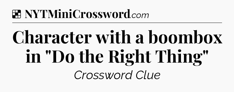 Solution: Character with a boombox in 