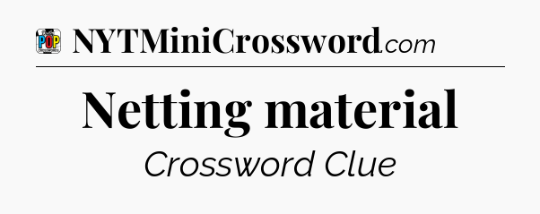 Netting material Crossword Clue