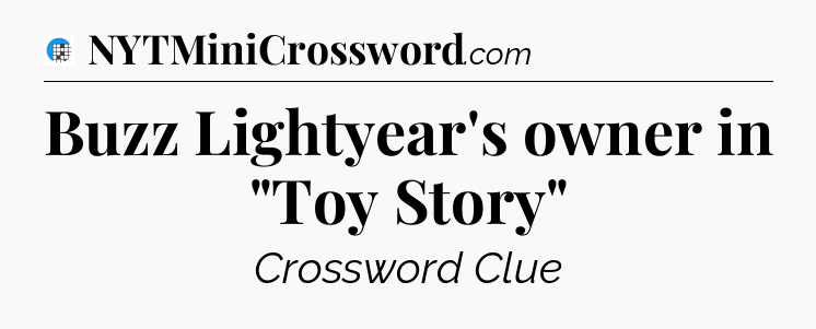 Buzz Lightyear's owner in 