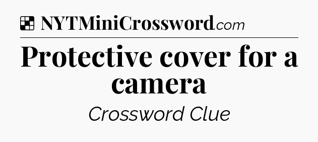 Solution: Protective cover for a camera - NYT Crossword
