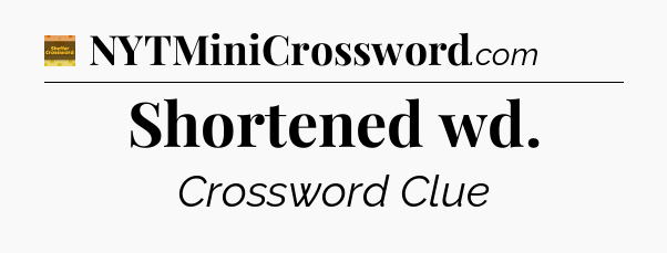 Shortened wd crossword clue Eugene Sheffer