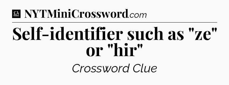 Self-identifier such as 