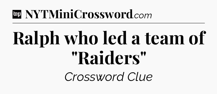 Ralph who led a team of 