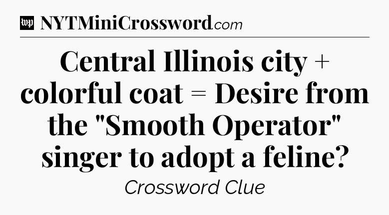 Central Illinois city + colorful coat = Desire from the 