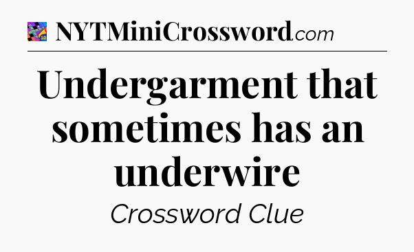 Undergarment that sometimes has an underwire Crossword Clue
