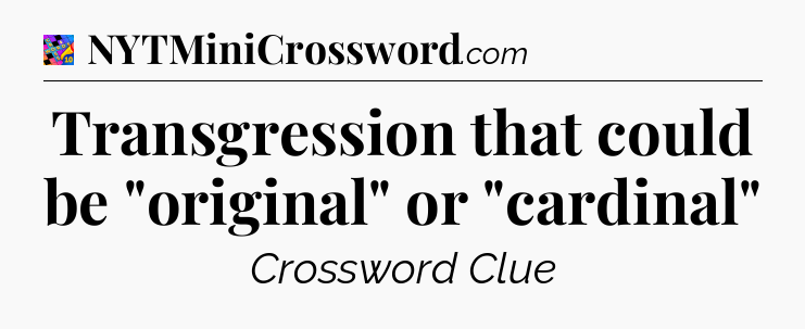 Transgression that could be 