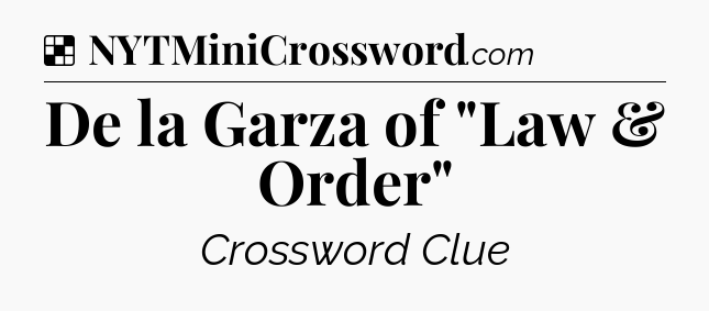 Solution: De la Garza of 