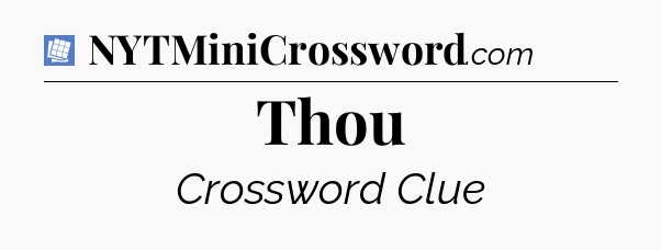 Thou Puzzle Page Crossword Clue