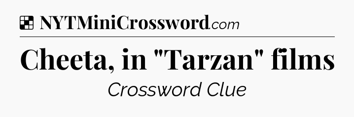 Solution: Cheeta, in 