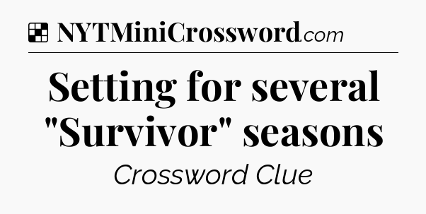 Solution: Setting for several 