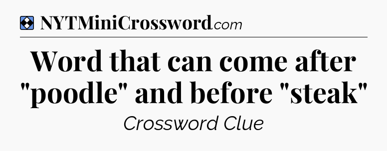 Solution: Word that can come after 