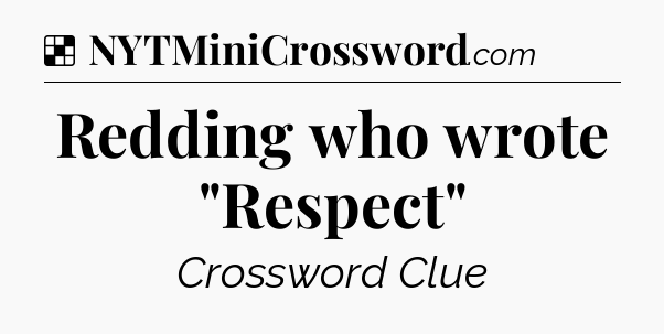 Solution: Redding who wrote 
