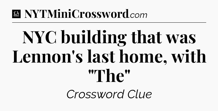 NYC building that was Lennon's last home, with 