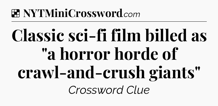 Solution: Classic sci-fi film billed as 