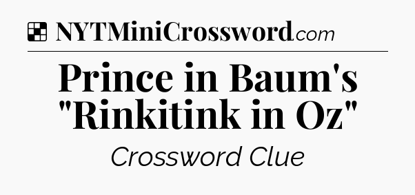 Solution: Prince in Baum's 