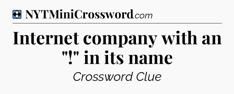Solution: Internet company with an 