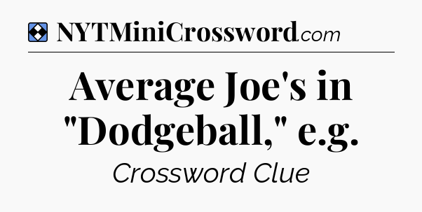 Solution: Average Joe's in 