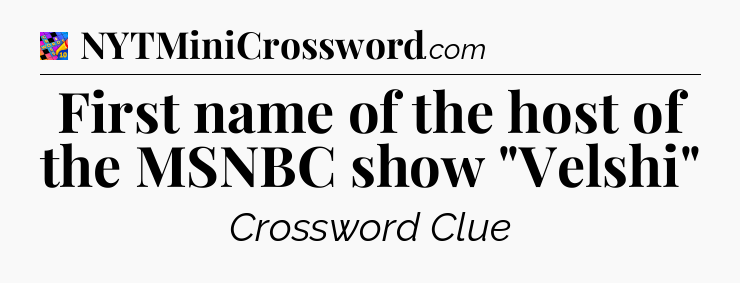 First name of the host of the MSNBC show 