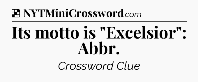 Solution: Its motto is 