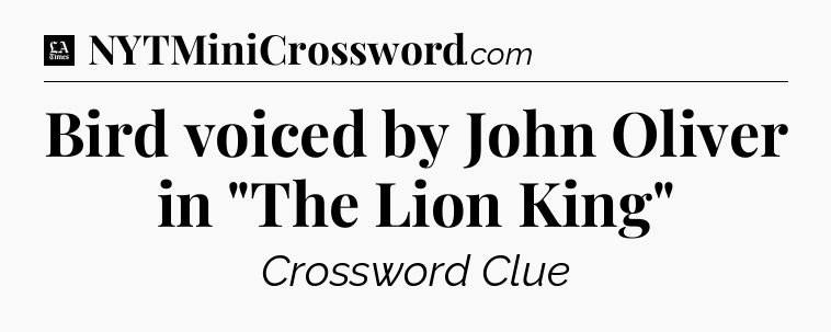 Bird voiced by John Oliver in 