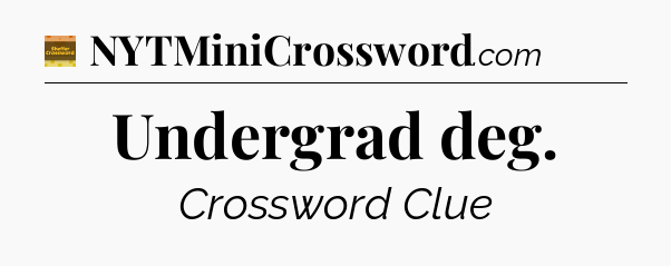 Undergrad deg - Eugene Sheffer Crossword